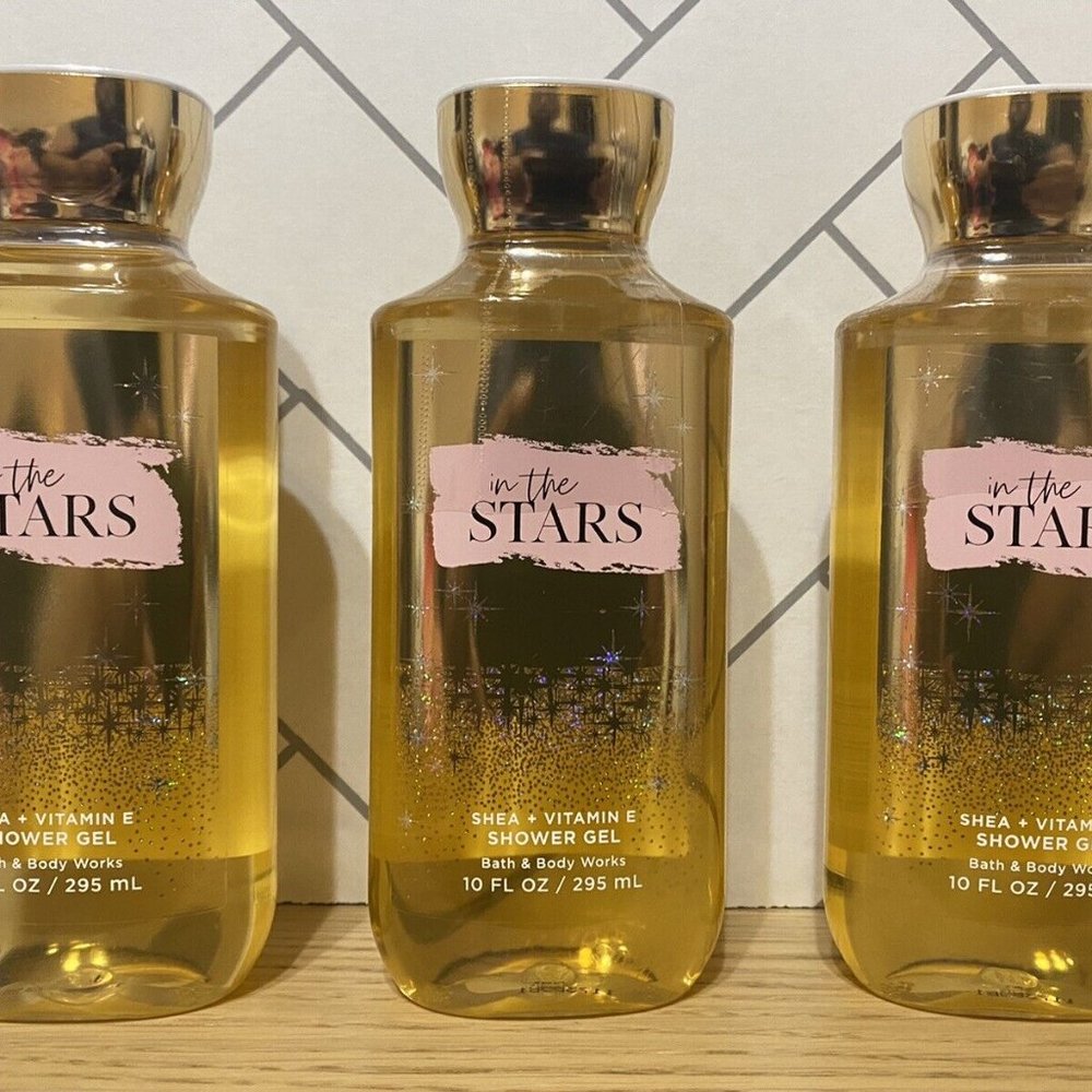 Bath & Body Works In The Stars Shower Gel Shea & Vit E, 3 Bottles, 10 fl oz each